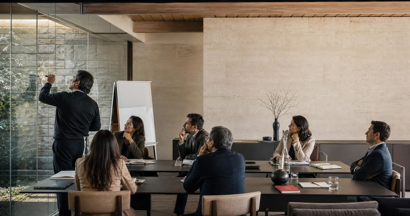 Profesionales en una sesión de aprendizaje ejecutivo
